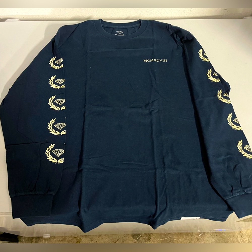 Diamond Supply Co. Long Sleeve Navy Large